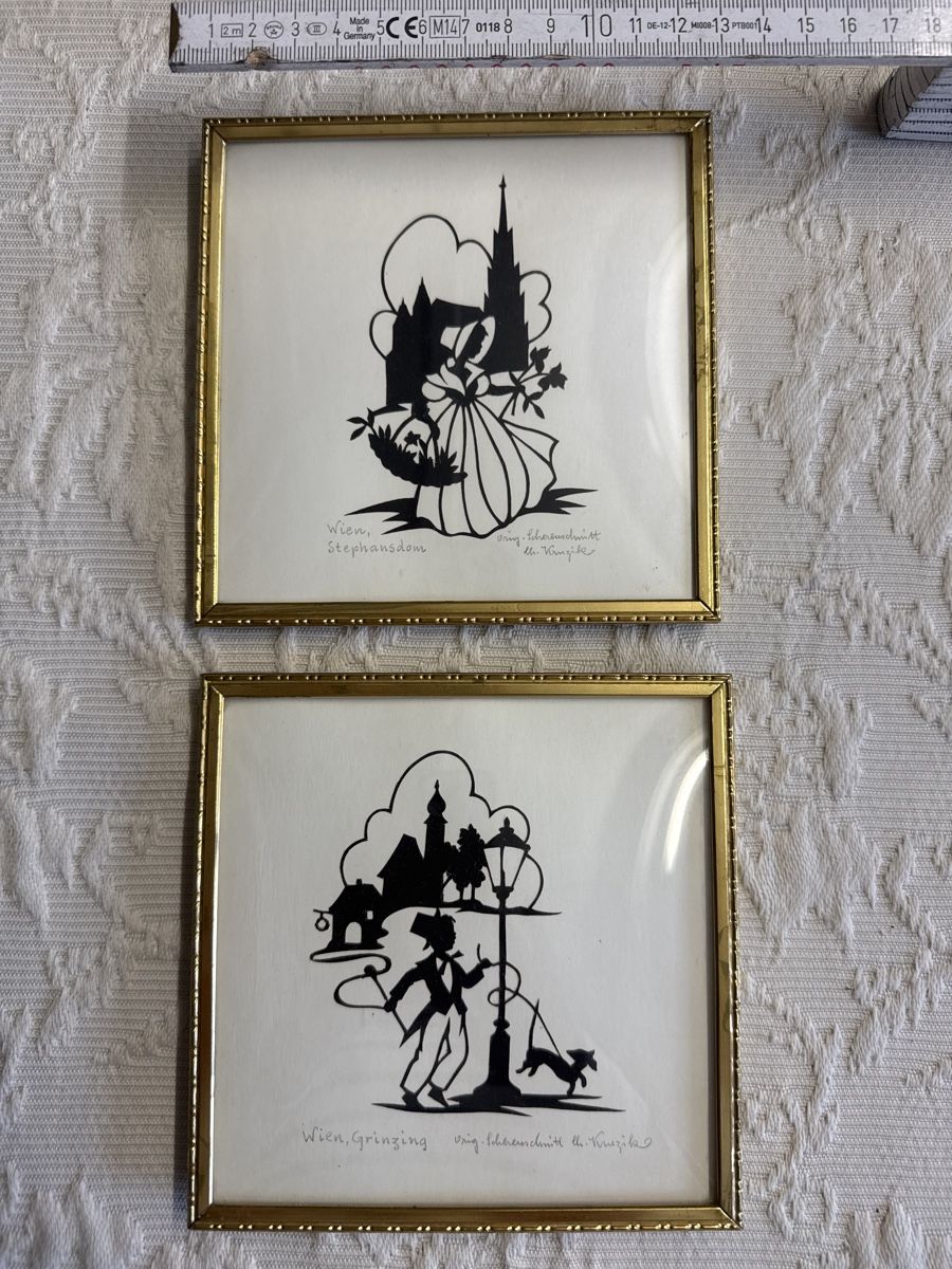 Foto & Immagini: Zwei original Scherenschnitte von Wien – Usato da Gams venduto da ver_n7n9 1