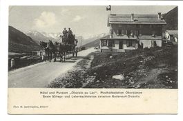 Posthaltestation Oberalpsee - Hôtel - Postkutsche - um 1915