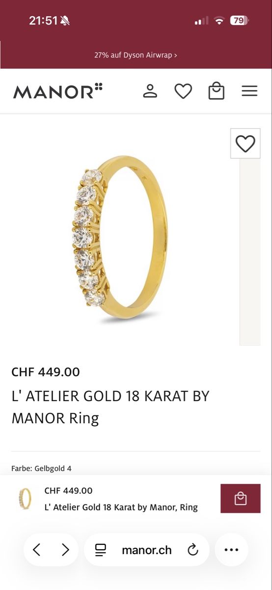 Anelli: Laterier Ring 18 Karat – Nuovo (secondo la descrizione) da Basel venduto da Lady_591-184_