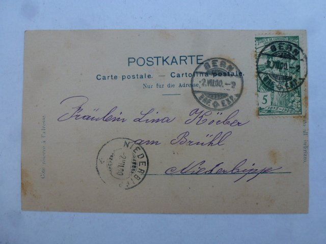 Cartoline postali: Ansichtskarte Münster und Plattform 1900 – Usato da Walkringen venduto da Casablanca777 1