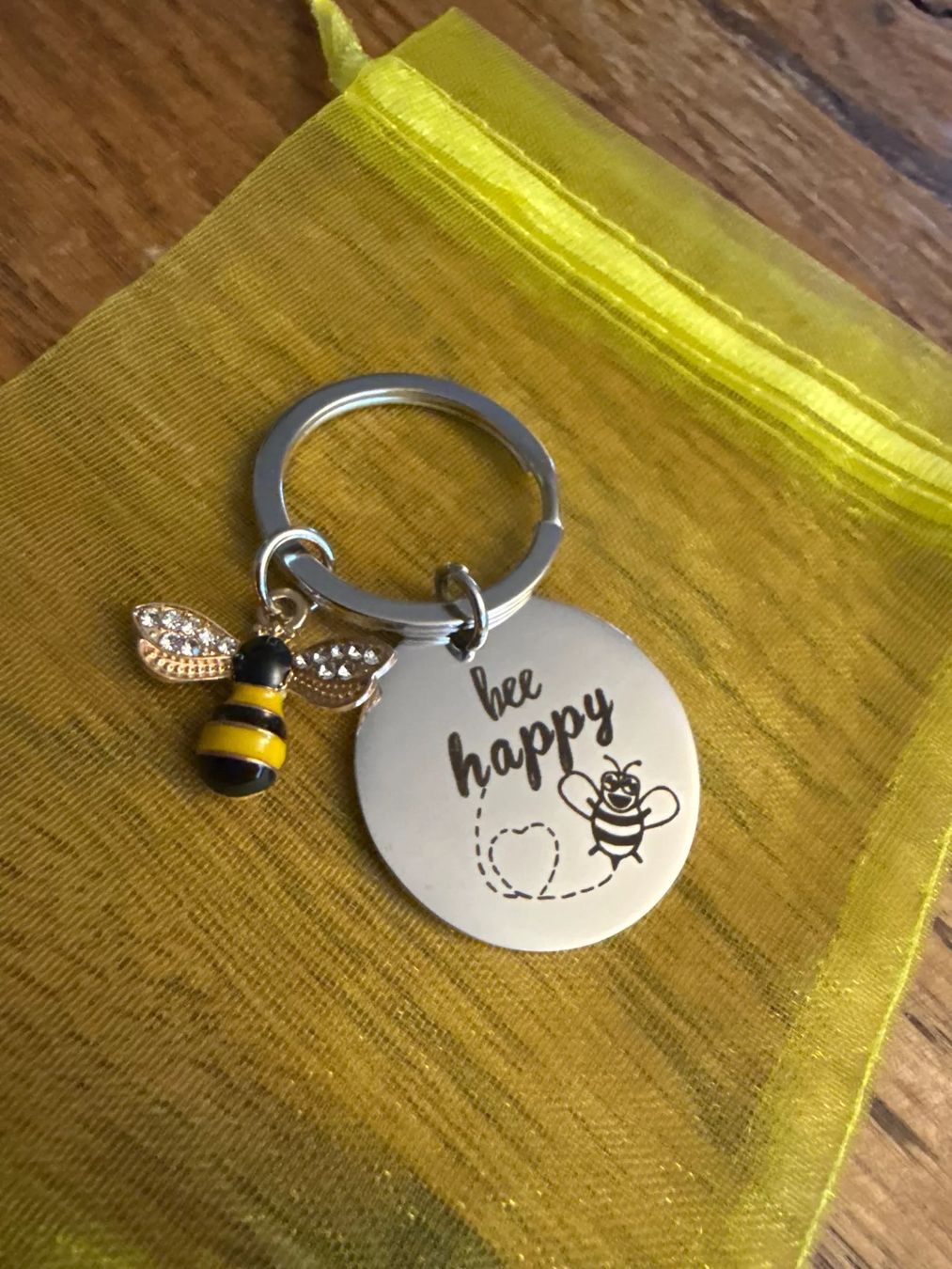 Portachiavi: Schlüsselanhänger: be happy – Nuovo e nell'imballaggio originale da Teufenthal AG venduto da MeineSchatztruhe