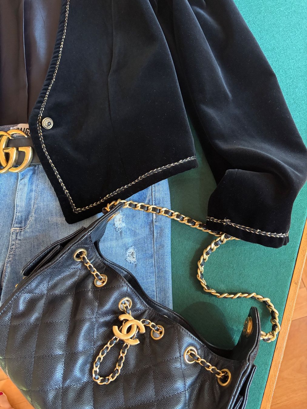 Giacche: VINTAGE Original-Samtjacke mit gestickter Kette  Größe M – Nuovo (secondo la descrizione) da Interlaken venduto da Bona55 7