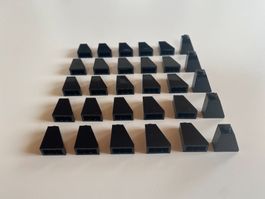 LEGO - SCHWARZE - SCHRÄG - STEINE