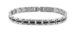 Rochet Herren Armband aus Edelstahl mit Karbon, neuwertig!