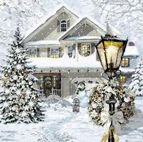 Serviette christmas house (1704) 2Stk.