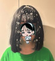 Perücke schwarz Wig Sua Alien Stage