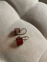 Ohrringe Silber mit Karneol, Art Deco