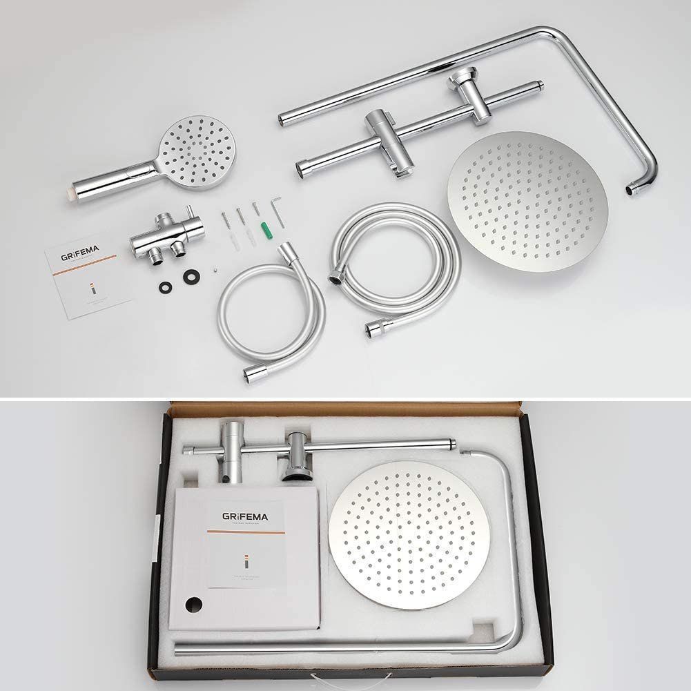 Douches: Duschsystem Duschset Duschsäule Regendusche 25cm Handbrause – Neuf avec emballage d'origine à Zürich par NovaDen 6