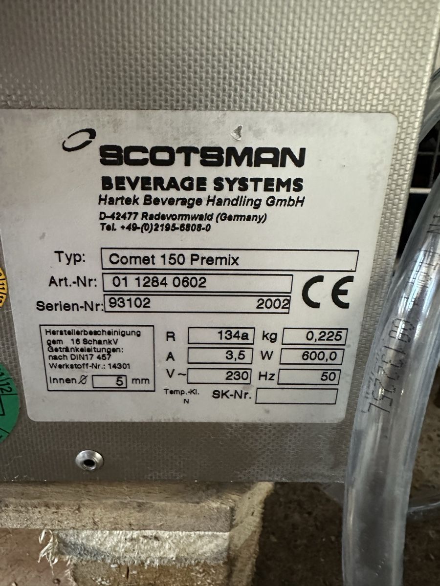 Frigoriferi: Scotsman Comet 150 Premix Durchlaufkühler mit Eisbank – Usato da Kleindöttingen venduto da jas_5nyc 1