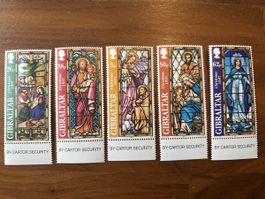 Gibraltar Weihnachtsmarken 1997, 5er Set, Top Zustand!