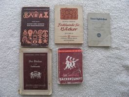 5 sehr rare Bäcker Bücher , vintage