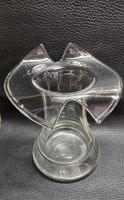Glasvase Kristallglas mundgeblasen, transparent, ca. 14cm