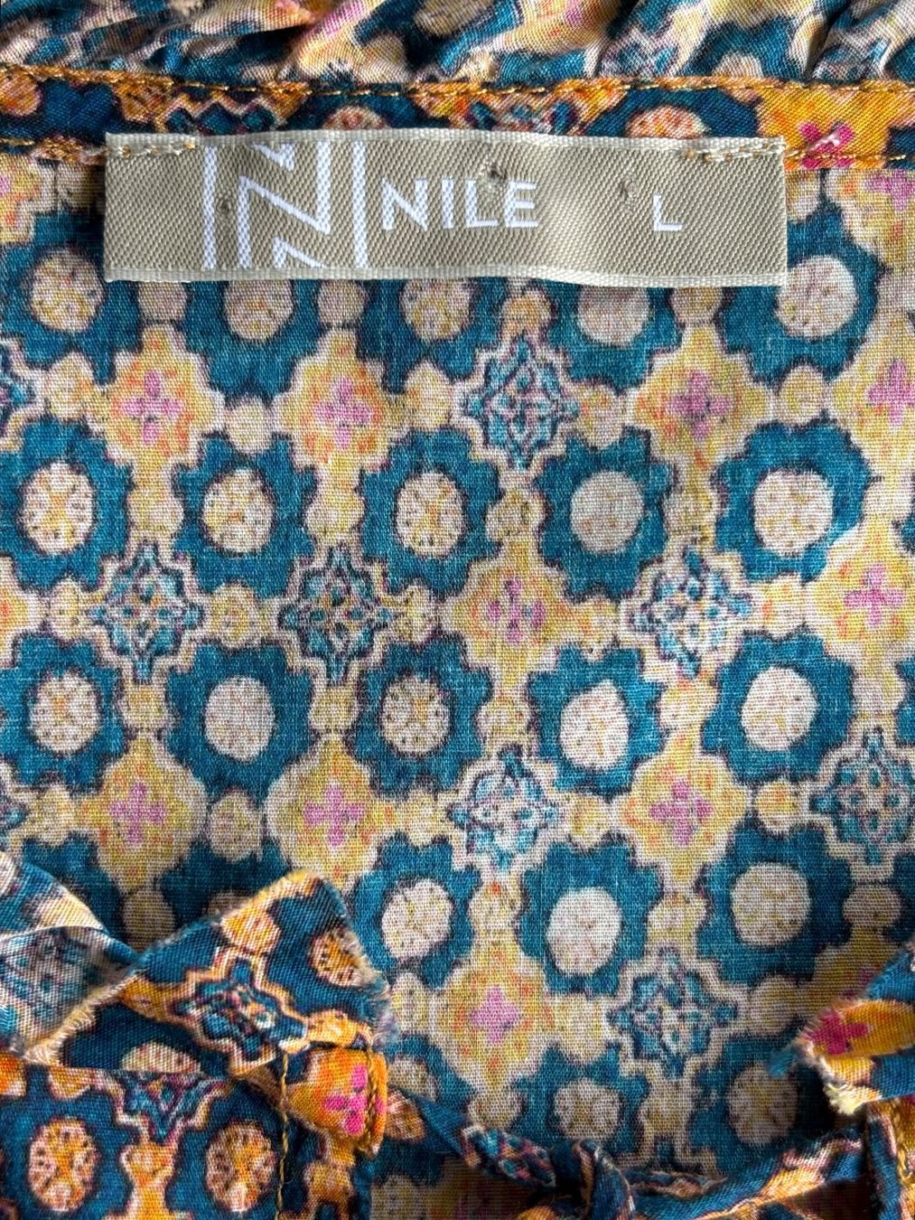 Nile Tuniche: Nile  Tunika mit Blumenmuster, Gr. L, orange-blau – Nuovo (secondo la descrizione) da Ebnat-Kappel venduto da Molton 3