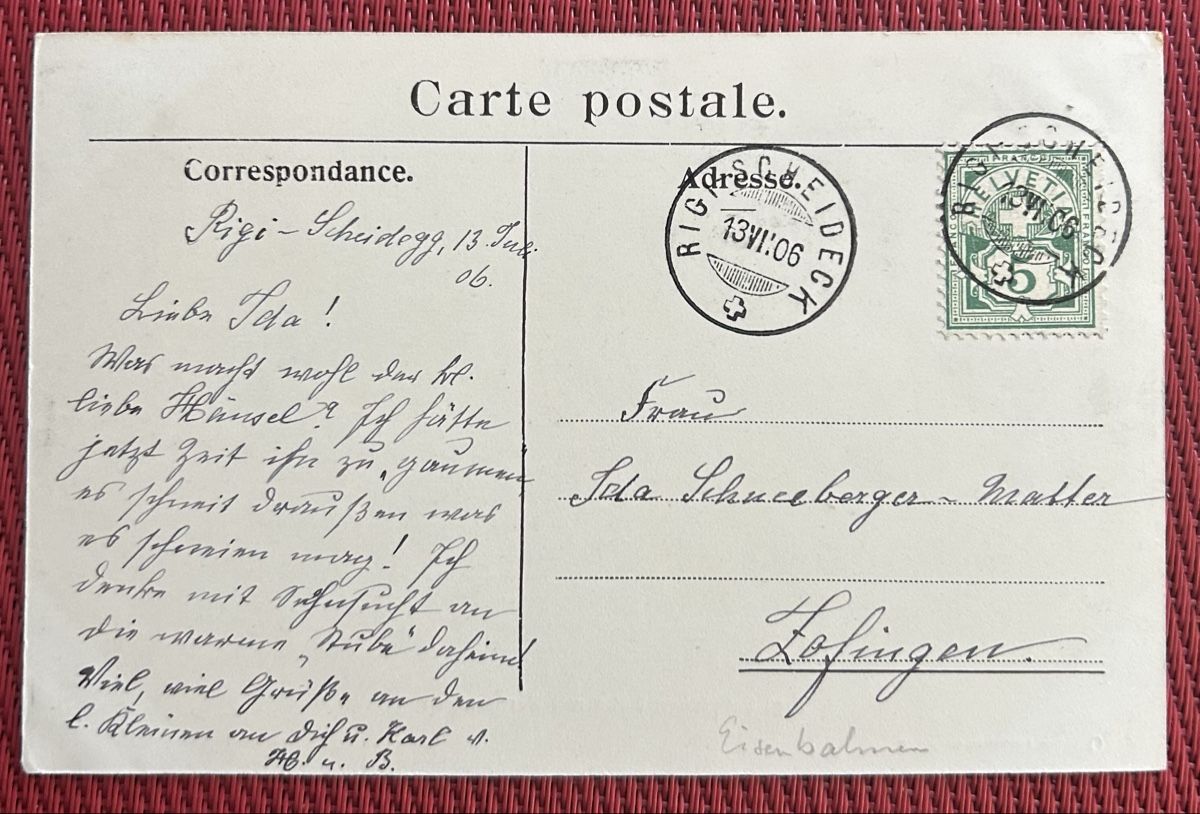 Cartes postales: Rigi Scheidegg Bahn – D'occasion à Horw par Tellbub 1