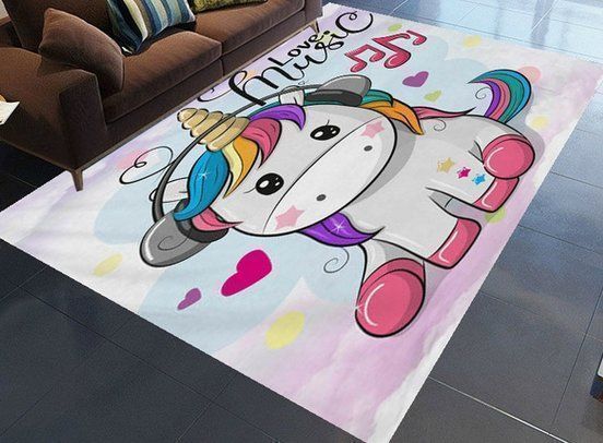 Teppiche: Teppich Einhorn Music 60cm x 40cm – Neu und originalverpackt aus Walenstadt von emynmuil1 1