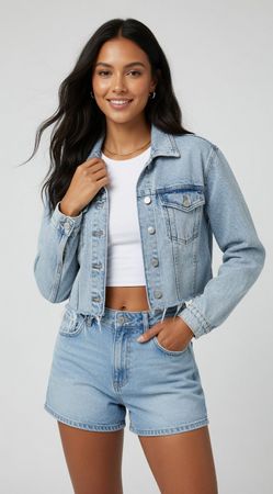 Coole Jeansjacke im Acid-Wash-Look, Grösse M, Top Zustand