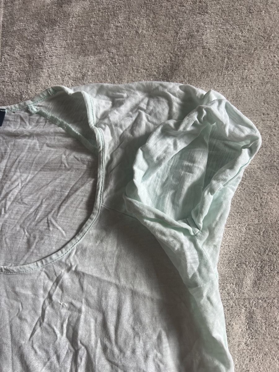 Mango T-shirt: T-shirt Mango Jeans, taille S, turquoise clair, coton – Usato da Lausanne venduto da Stephaniesdressing 6