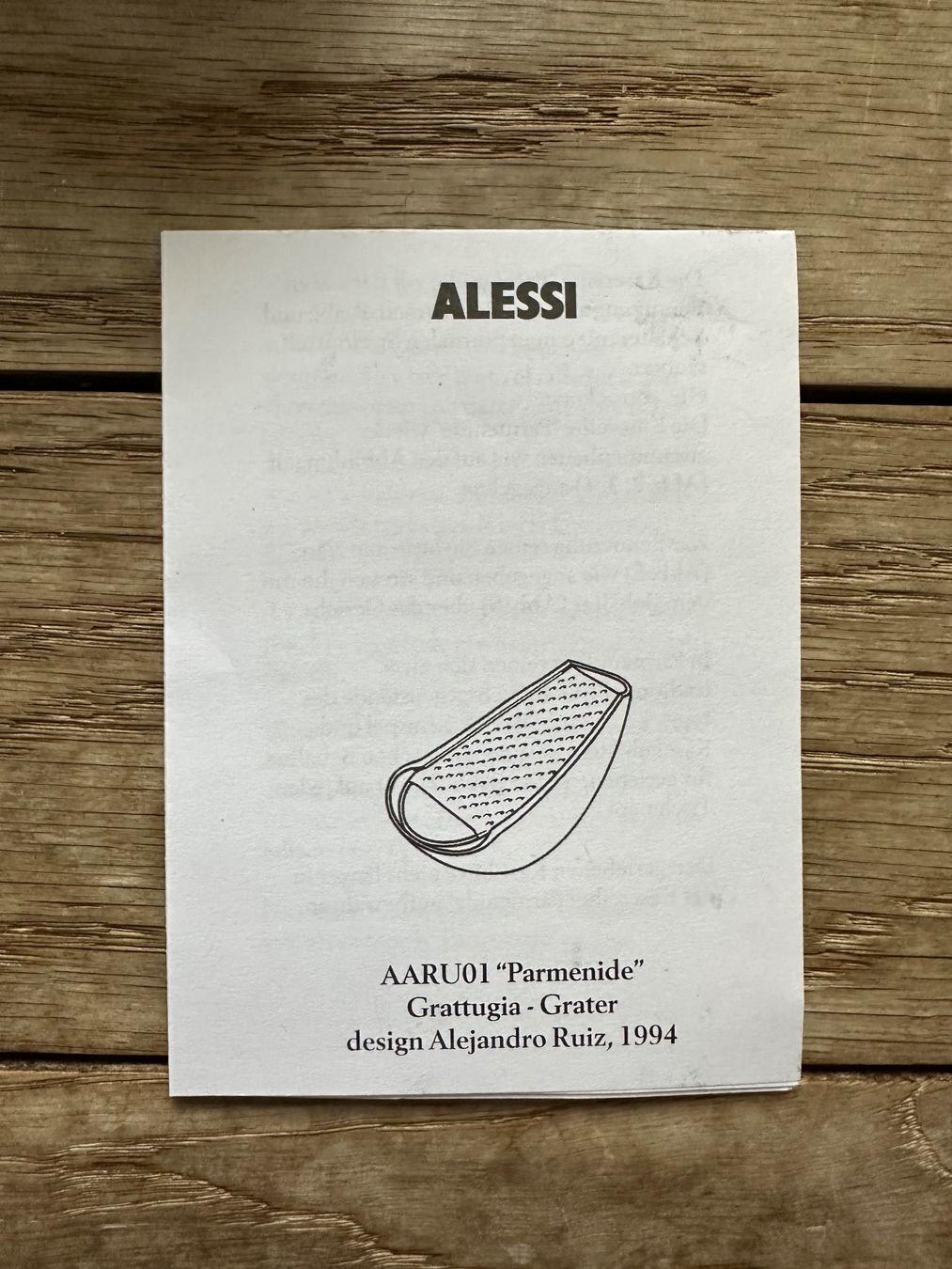 Alessi Küchengeräte: Alessi Parmenide Parmesanreibe – Neu und originalverpackt aus Luzern von Mamutpe 2