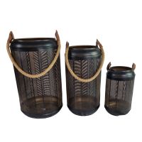 Metall Windlicht Set 3 Stk.