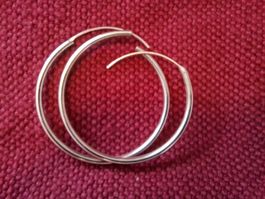 925 Silber Creolen – schlicht & klassisch, ca. 3,5 cm
