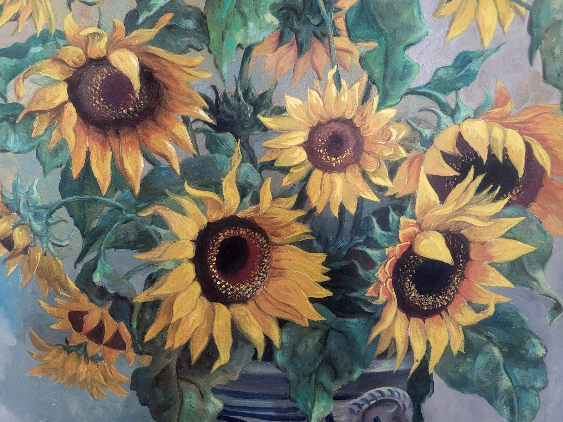 Dipinti: Oelgemälde Sonnenblume C. Meyer ZH – Usato da Gutenswil venduto da ghekko88 7
