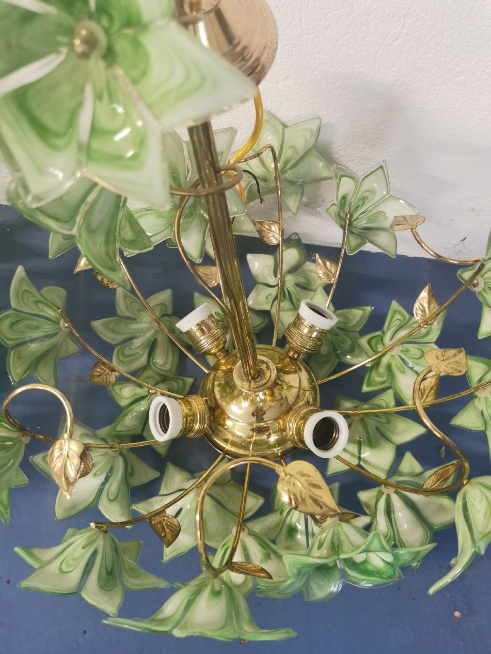 Lampade: Zwei Vintage Glasblütenlampen – Usato da Buchrain venduto da Blue_Marlin 3