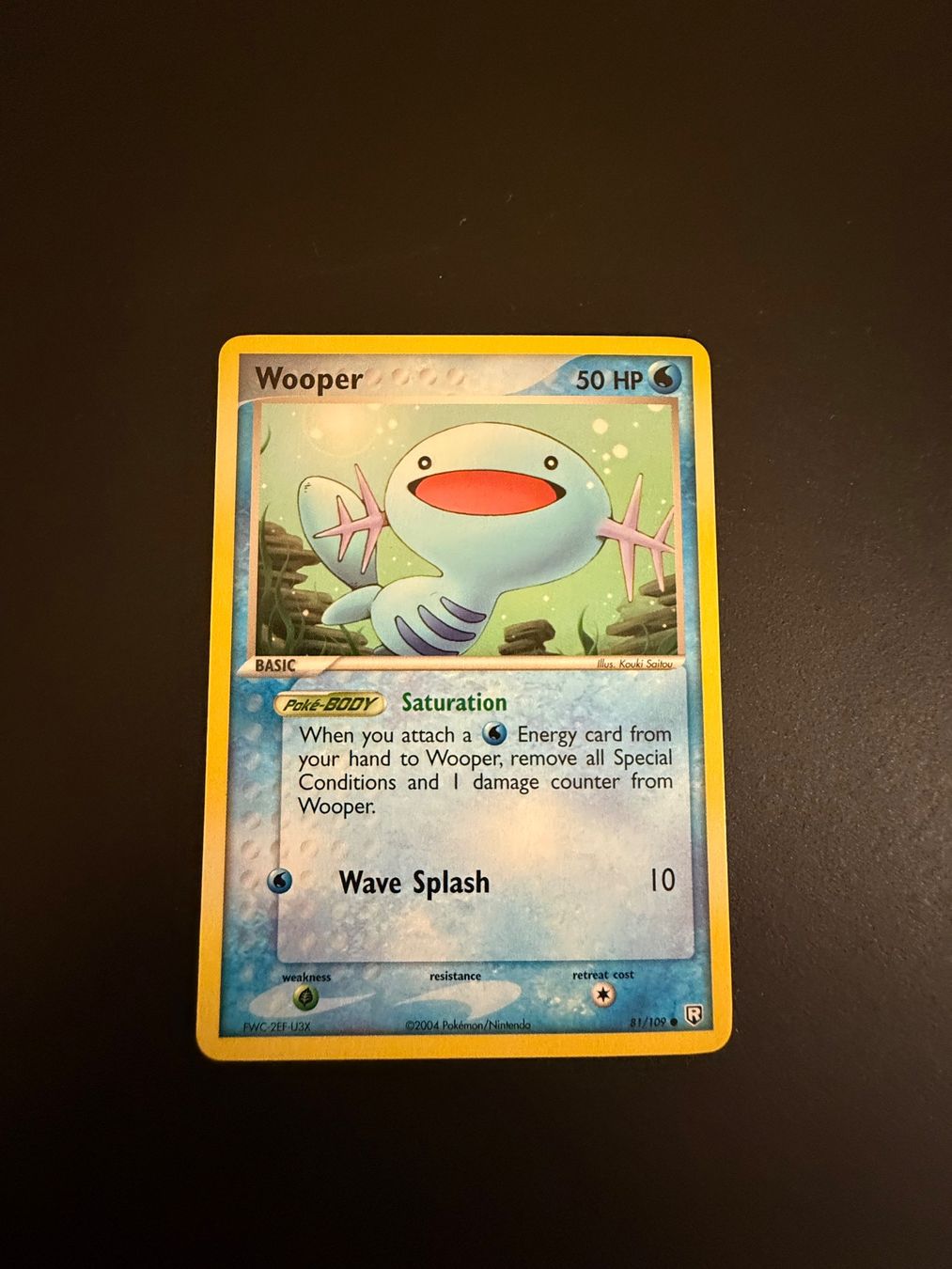 Pokemon Wooper Card – EX Team Rocket Returns, Common Water Type Trading Card