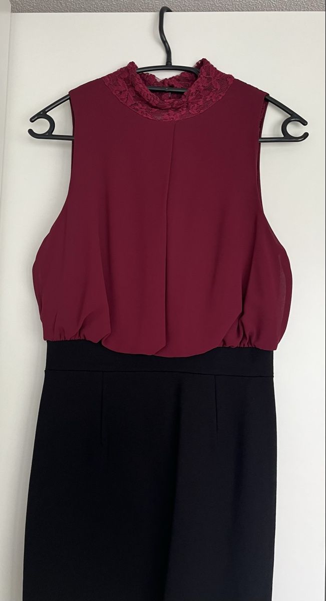 Vestiti: Kleid mit Spitze, bordeaux/schwarz, Gr. M – Nuovo (secondo la descrizione) da Seengen venduto da iri_2swq