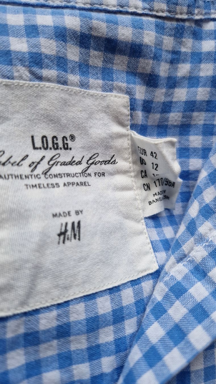 H&M Camicette: Blue Gingham H&M Shirt, Size 42, Summer Look, – Usato da Klingnau venduto da fairy.princess 8