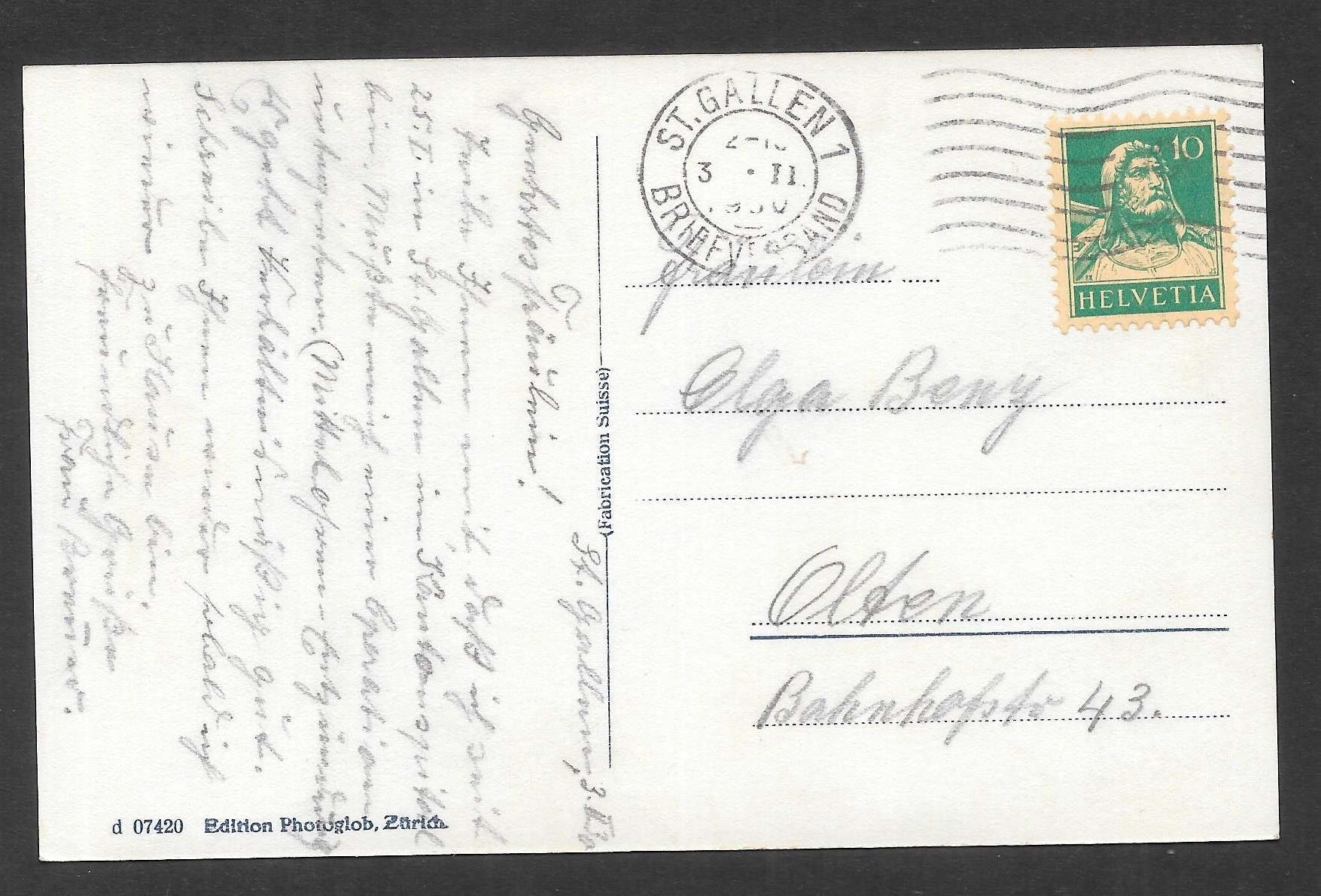 Cartoline postali: St. Gallen Kantonsspital Gebäude 1 – Usato da Olten venduto da clotaldi 1