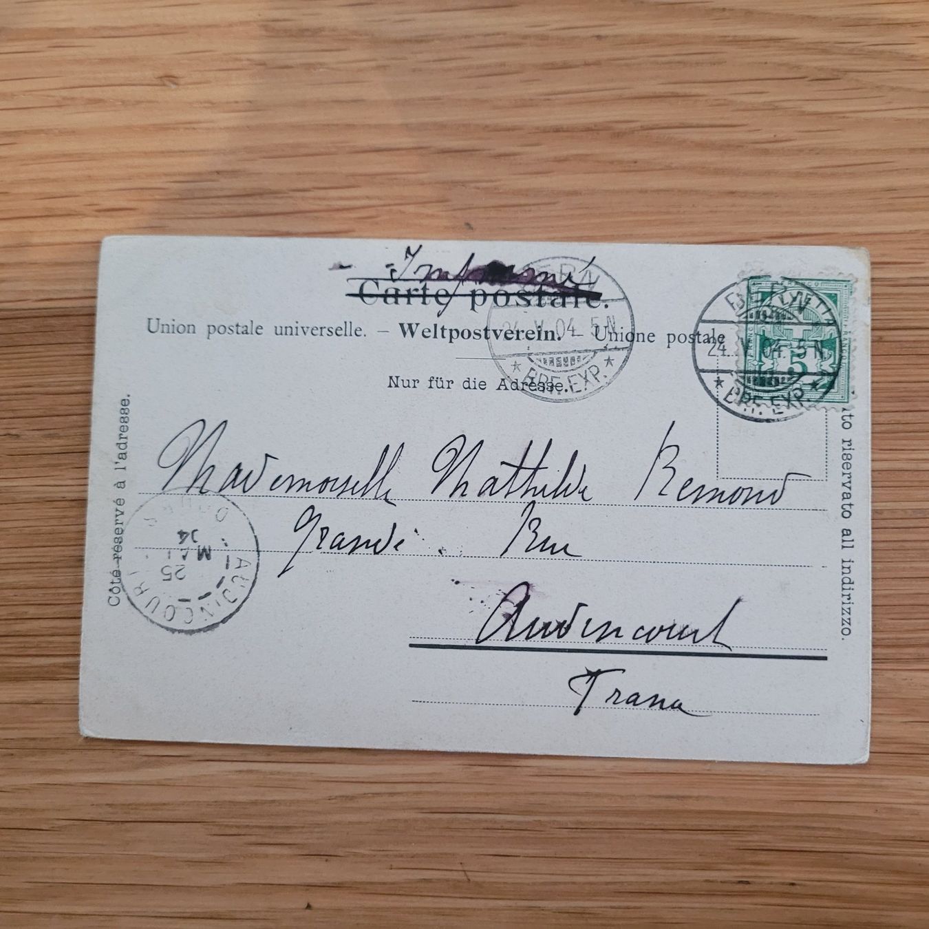 Cartoline postali: Postkarte Ancienne Bern Bundespalast 1904 – Usato da Biel/Bienne venduto da Destockweb 1