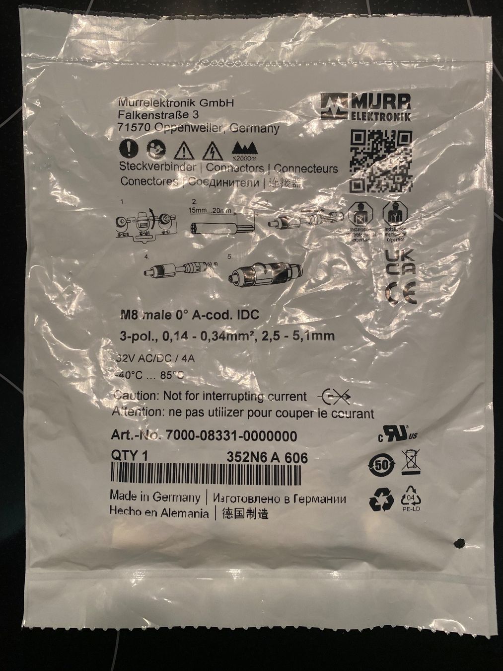 Fiches d'alim.: M8 Stecker – Neuf avec emballage d'origine à Bütschwil par Amazing_target 2