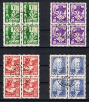 Pro Juventute 1934 Serie im 4er-Block ʘ