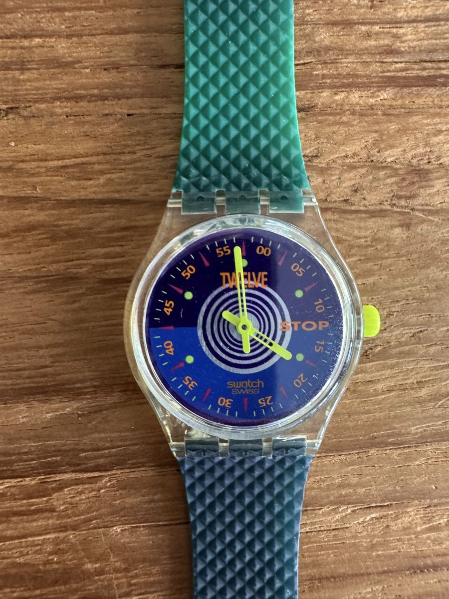 Swatch Orologi: Stop Swatch (SSK101) Orologio – Nuovo e nell'imballaggio originale da Künten venduto da Spike17 2