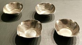 Set 4 Schalen Metall versilbert Art Déco A. NOUBLANCHE