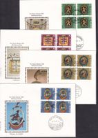 4 FDC Pro Patria 1983 Serie Viererblöcke Orts-ET 26.5.1983