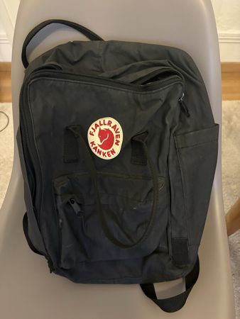 Rucksack Fjällräven Kanken schwarz gebrauchter Zustand