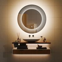 Glasara Badspiegel 80 cm" mit dimmbarer LED Beleuchtung Warm