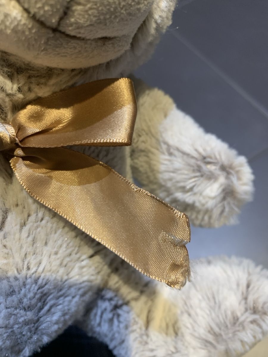 Migros Giocattoli: MIGROS Teddybär hellbraun mit Schleife – Usato da Winterthur venduto da amapola 7