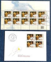 2007 / Roger Federer FDC Viererblock + Kleinbogen ET