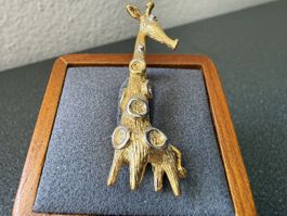 ✨Vintage Giraffe Brosche, Goldfarbe 