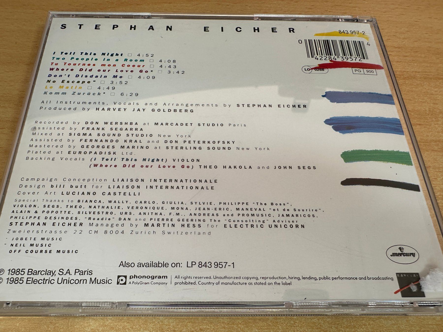 CD: X2 Stephan Eicher – I Tell This Night – Usato da Rikon im Tösstal venduto da Alpenmutz 1