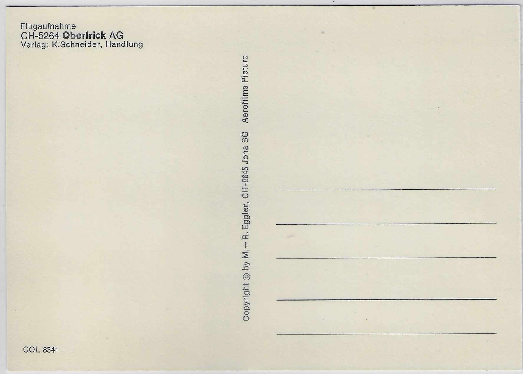 Cartoline postali: Flugaufnahme Oberfrick AG – Antico da Ettingen venduto da Kartenplanet 1