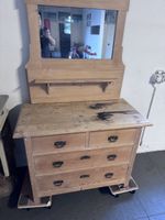 Kommode mit Spiegel und Schubladen Holz massiv Landhausstil
