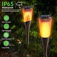 6x Solar Fackeln Flammeneffekt