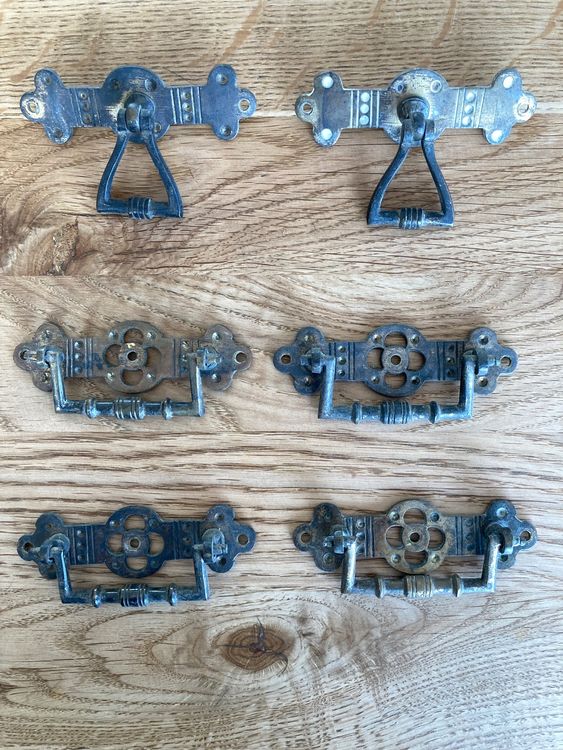 6x Vintage Möbelgriffe - Antike Schubladengriffe Im Europäischen Stil