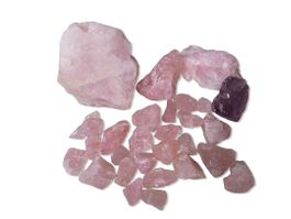 Rosenquarz Amethyst Kristalle-Sammlung für Deko Wohlbefinde