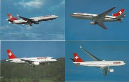 Swissair 4x AK  Vintage 2x DC 10 Airbus A319 Airbus A320