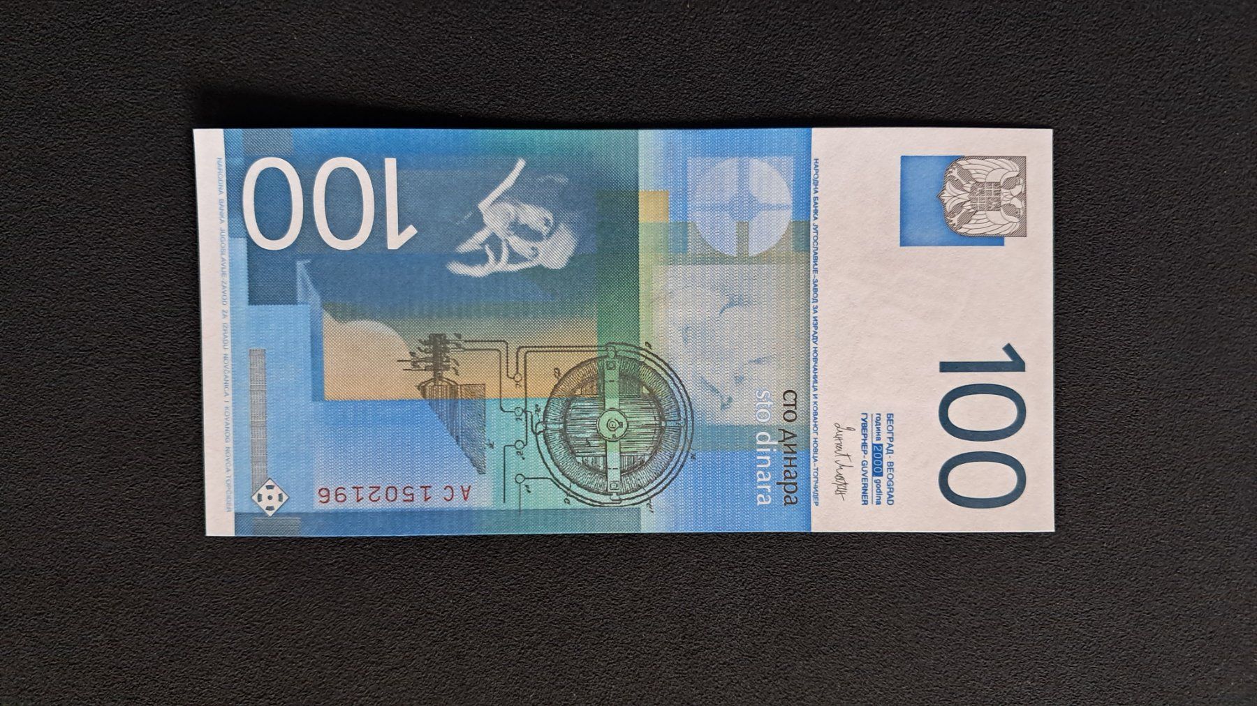 Banconote: Jugoslawien 100 Dinara 2000 Unc – Nuovo e nell'imballaggio originale da Lufingen venduto da E-Auktion 1