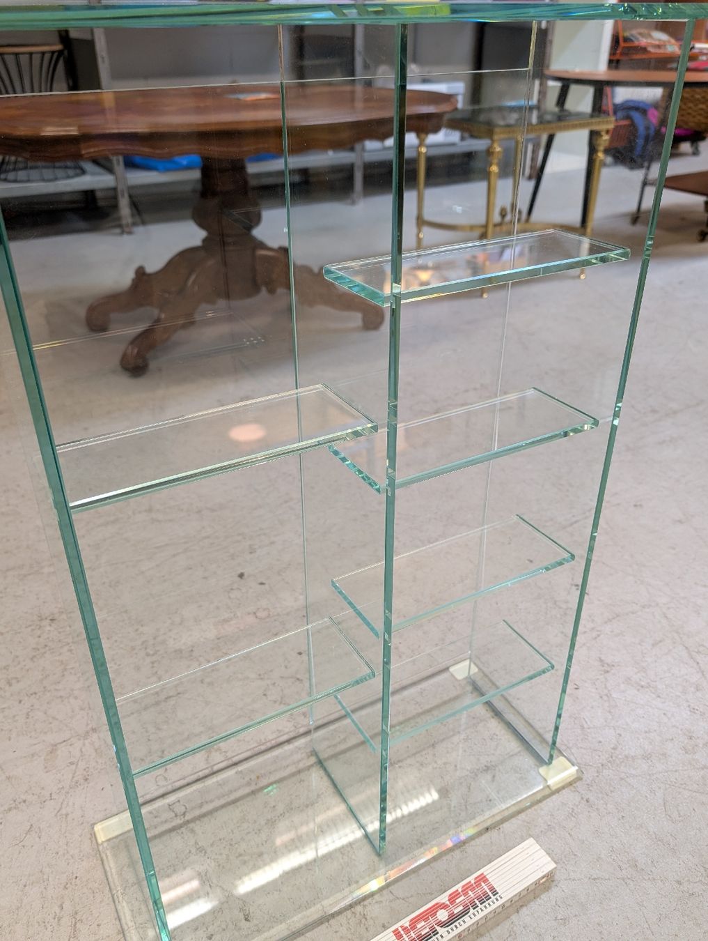 Scaffali: Glasregal, Ständer aus Glas für CDs oder Kleinwaren – Usato da Fislisbach venduto da HurtiBrocki 1